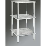 Etagere MDF Chroom Betonlook 3-laags 39x39x77cm