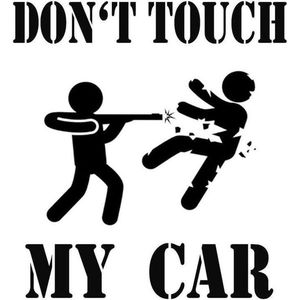 Stickerloods Don't Touch My Car Sticker -autodecal- autoraamsticker-