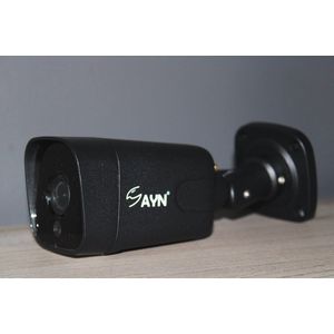 SAYN Model 4 Beveiligingscamera Zwart - 5MP Super HD (2560p) - WiFi IP66 Waterdicht - Bewegings- en Geluidsdetectie - Nachtzicht tot 25m - Sony Sensor - Voor Binnen en Buiten