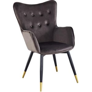 Interwonen - Fauteuil Romance - Velvet - Grijs