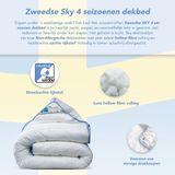 Swedish Sky - Luxe Non-Allergisch Wasbaar Dekbed - Wit - Holle Vezel - 240x200 cm