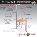 Dress-Chair metaal en MDF in alu grijs en beuken