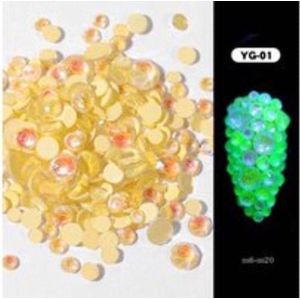 Nail Crystal Shiny Rhinestone - 1000 st. - Geel