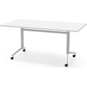 Professionele Klaptafel - inklapbare tafel - vergadertafel - 180 x 80 cm - blad wit - aluminium onderstel - eenvoudig zelf te monteren - voor kantoor
