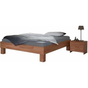 Bed Box Wonen - Massief beuken houten bed Tarnovo Basic - 140x200 - Natuur gelakt