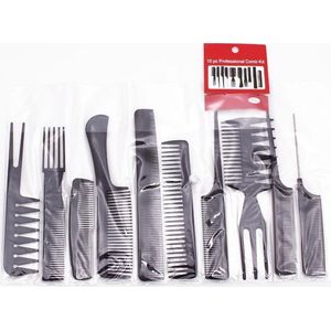 Kappersset 10-Delige kammenset voor Professioneel of Thuisgebruik - Kammen / Kam