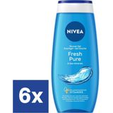 6x Nivea Pure Fresh douchegel (250 ml)
