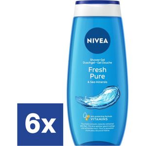 6x Nivea Pure Fresh douchegel (250 ml)