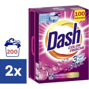 Dash Color Fris Waspoeder - 2 x 6 kg (200 wasbeurten)