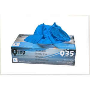 Wegwerp handschoenen - Nitril handschoenen - Poedervrij - blauw - maat L - 100 stuks