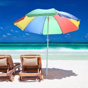 Strand parasol - Strandparasol - Parasol - Knikbaar - Ø160 CM - UV Werend - Bont