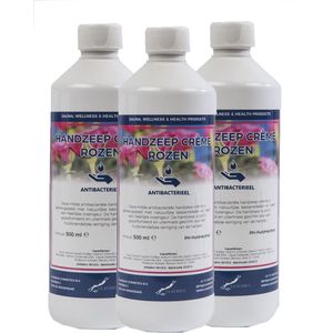 Handzeep Crème Rozen 500 ml - set van 3 stuks