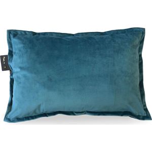 Sit & Heat - Warmtekussen Rectangle blauw 40 x 60 cm voor binnen en buiten. [kussen van velours/Velvet/Fluweel]