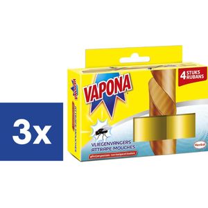 Vapona Vliegenvangers Natural - 3 x 4 (12 stuks)