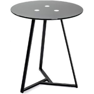 Bijzettafel - Ronde tafel - Zwaar - Solide - Stevig - Modern - Zwart gelakt staal - 45Ø x 50 cm