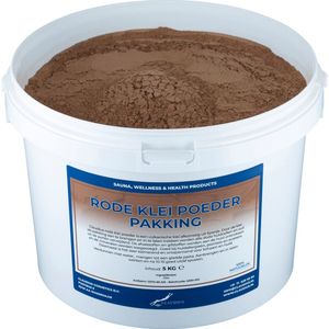 Rode klei poeder pakking 5 kg - 100% natuurlijk - voor klei masker en lichaamspakking