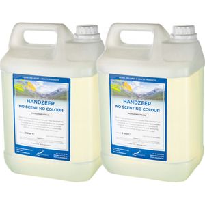 Handzeep No Scent, No Colour 5 liter - set van 2 stuks - navulling - Voordeelverpakking