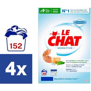 Le Chat - Marseille & Aloe Vera - Waspoeder - 4 x 2.28 kg - Voordeelverpakking