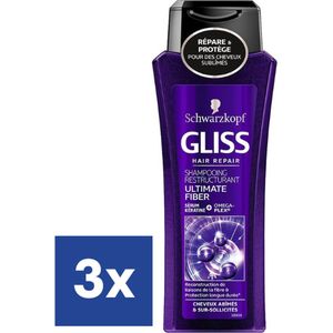 Schwarzkopf Gliss Kur Ultimate Fiber Shampoo - 3 x 250 ml
