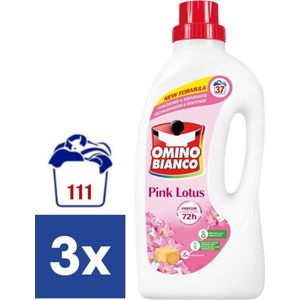 Omino Bianco Vloeibaar Wasmiddel Pink Lotus - 3 x 1.480 l (111 wasbeurten)