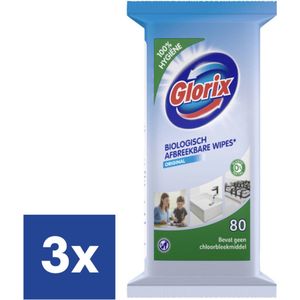 Glorix Original Biogradable Schoonmaakdoekjes - 3 x 80 stuks