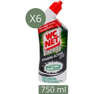 WC Net  - WC Reiniger - Hygiene Active Gel - Energy - 6 x 750ML - Voordeelverpakking