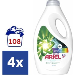 Ariel Color Lenor Unstoppables Vloeibaar Wasmiddel - 4 x 1.245 l (108 wasbeurten)