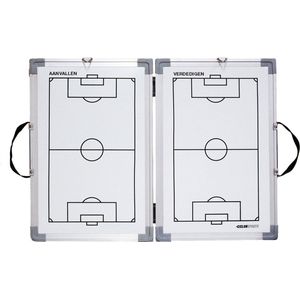 Opvouwbaar voetbal coachbord - Inklapbaar tactiekbord 90 x 120 cm (XL) - Inclusief draagtas en accessoires - Ciclón Sports