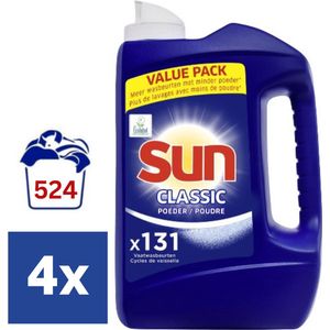 Sun Classic Vaatwaspoeder - 4 x 2.5 kg (524 wasbeurten)