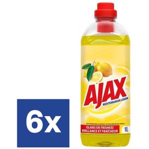 Ajax Mediterranean Limoen Allesreiniger - 6 X 1 l
