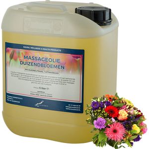 Massageolie Duizendbloemen 5 liter - 100% natuurlijk - biologisch en koud geperst