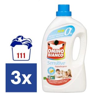 Omino Bianco Sensitive - Vloeibaar wasmiddel - 3 x 1.48 L - Geconcentreerd