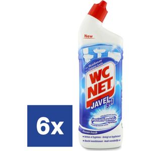 WC Net Javel Gel Instant White Ocean WC Reiniger - 6 x 750 ml