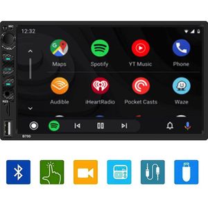 2 Din Auto Radio - Apple CarPlay - Android Auto - Bluetooth - Navigatie - Touch Screen