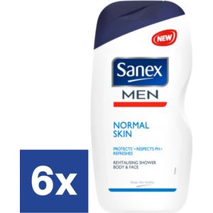 Sanex Men Normale Huid Douchegel - 6 x 250 ml