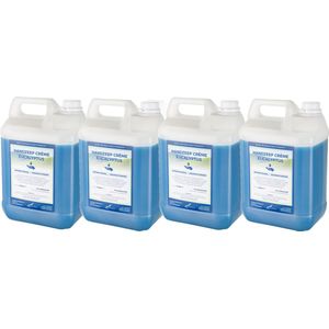 Handzeep Crème Eucalyptus 5 liter - set van 4 stuks - navulling - Voordeelverpakking
