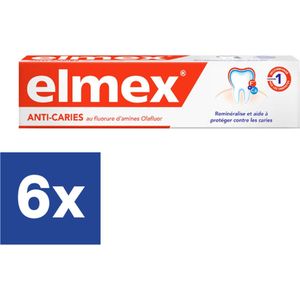 Elmex Tandpasta Anti-Cariës - Volwassenen - 6 x 75 ml