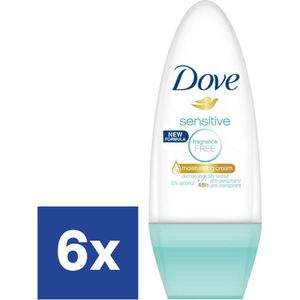Dove - deodorant roller - Sensitive - 6 x 50ml - Voordeelverpakking