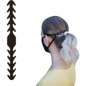 Earsaver Mondkapje verlenger imitatie - kleur Zwart | Mondmaskerhouder| Earbuddy | Draagband mondkapje  | Houdt uw mondkapje strak