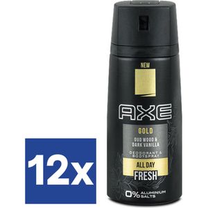 Axe Deodorant Spray Gold (Voordeelverpakking) - 12 x 150 ml