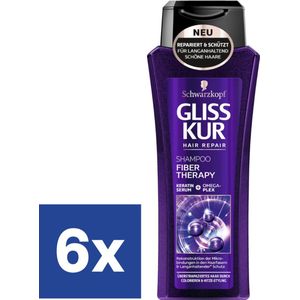 Gliss Kur Fiber Therapy Shampoo - 6 x 250 ml