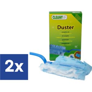 Duster Cleany Magic Microvezel Stofwisdoekjes en houder - 2 x 1 set