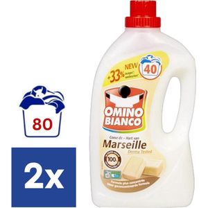 Omino Bianco Hart van Marseille Vloeibaar Wasmiddel - 2 x 2 l (80 wasbeurten)