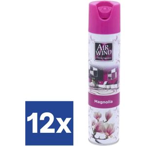 Airwind Luchtverfrisser Spray Magnolia (Voordeelverpakking) - 12 x 300 ml