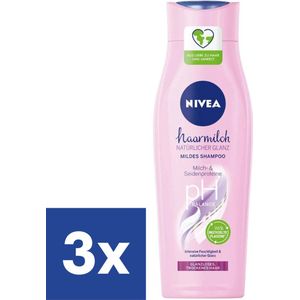 Nivea Haarmelk Shampoo Natural Shine - 3 x 250 ml