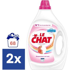 Le Chat Color Sensitive Vloeibaar Wasmiddel – 2 x 1.7 l (68 Wasbeurten)