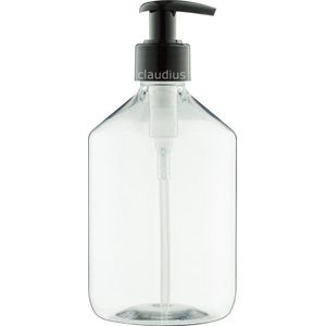 Lege plastic fles 500 ml PET apothekersfles transparant - met zwarte pomp – set van 10 stuks - Navulbaar - leeg