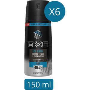 AXE Ice Chill Deodorant Spray - 6 x 150 ml