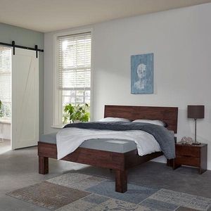 Bed Box Wonen - Massief beuken houten bed Lovesch Basic - 180x210 - Natuur gelakt