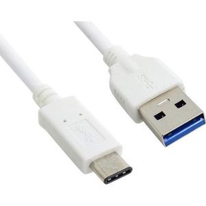 1 m USB 3.1 Type C Male naar USB 3.0 Type A mannelijke datakabel, voor Nokia N1 / Macbook 12 (wit)